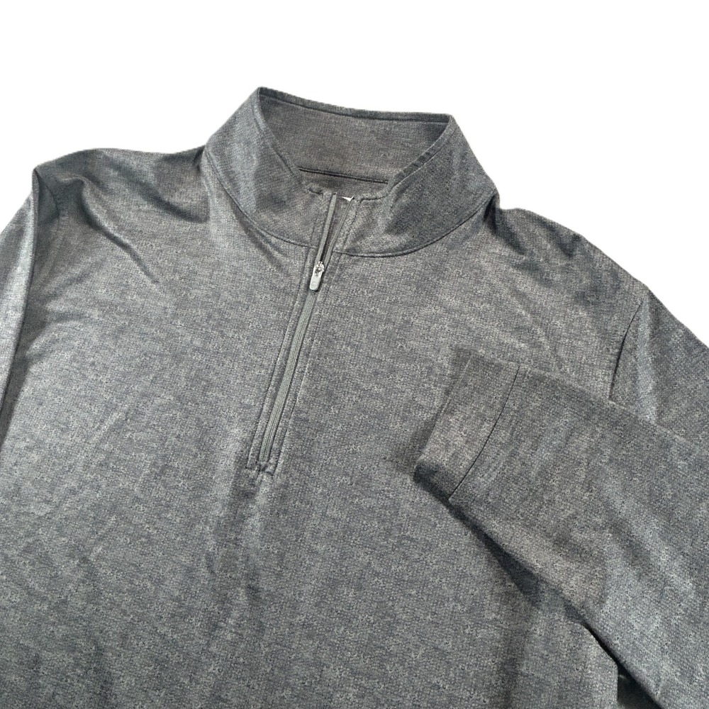 Peter Millar Quarter Zip Pullover Mens Medium Gray Sport Stretch Performance